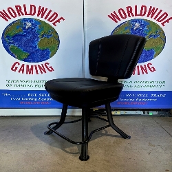 22" WWG Black Casino Chair. NEW SEAT+BACK!