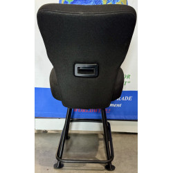 Modern Black Upholstered Chair with Metal Base