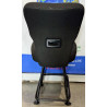 Modern Black Upholstered Chair with Metal Base