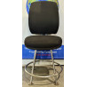 Adjustable Black Swivel Bar Stool with Footrest