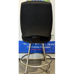 Adjustable Black Swivel Bar Stool with Footrest