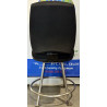 Adjustable Black Swivel Bar Stool with Footrest