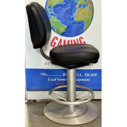 26” Black Leather Pedestal Casino Gaming Chair