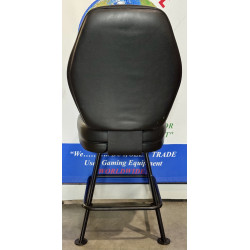 Casino Style Black Leather Bar Stool