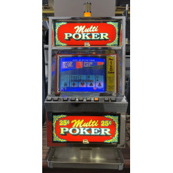 Vintage Multi Poker Slot Machine - 25¢ Casino Game