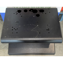 Black Metal Slot Stand w/ Foot Rest