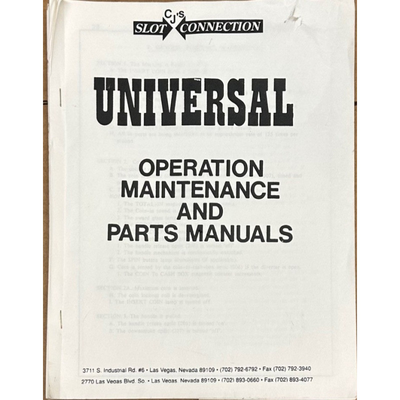 Universal Machine Manual