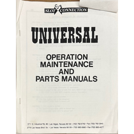 Universal Machine Manual.