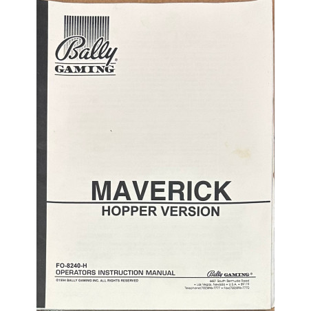 Bally Video Poker maverick hopper version