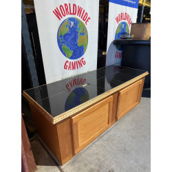 Black Granite Top Wooden Display Stand