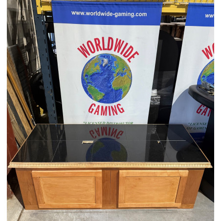 Black Granite Top Wooden Display Stand