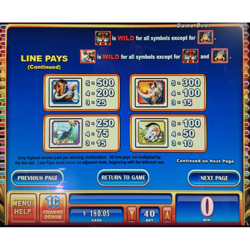 WMS Bluebird 1 – SABERTOOTH 🐯❄️ Slot Machine