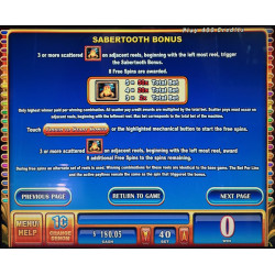 WMS Bluebird 1 – SABERTOOTH 🐯❄️ Slot Machine