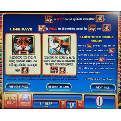 WMS Bluebird 1 – SABERTOOTH 🐯❄️ Slot Machine