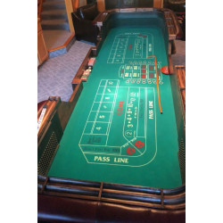 Craps Table Set with Casino Chips and Stick Stickman