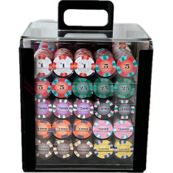 Craps Table Set with Casino Chips and Stick Stickman