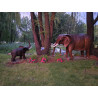 Elephant Garden Sculptures | Monumental Copper & Stone Outdoor Art Pair