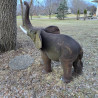 Elephant Garden Sculptures | Monumental Copper & Stone Outdoor Art Pair
