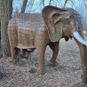 Elephant Garden Sculptures | Monumental Copper & Stone Outdoor Art Pair