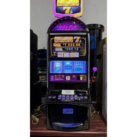 IGT S-3000 Gold Bar 7’s Slot Machine with Lighted Topper