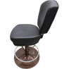 Black Pedestal Casino Slot Chair (21"–25.5") – Self-Rising Comfort with Swivel Memory