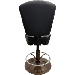 Black Pedestal Casino Slot Chair (21"–25.5") – Self-Rising Comfort with Swivel Memory