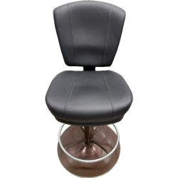 Black Pedestal Casino Slot Chair (21"–25.5") – Self-Rising Comfort with Swivel Memory