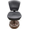 Black Pedestal Casino Slot Chair (21"–25.5") – Self-Rising Comfort with Swivel Memory