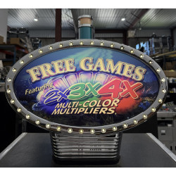 IGT S-2000 I-Game I-Plus 2X 3X 4X Multi-Color Multipliers Slot Machine Topper