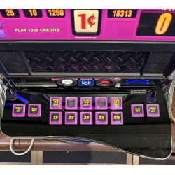 IGT Hot Pink 7s Ruby Slot Machine 1¢ Mechanical Reels Casino Game LED Model B