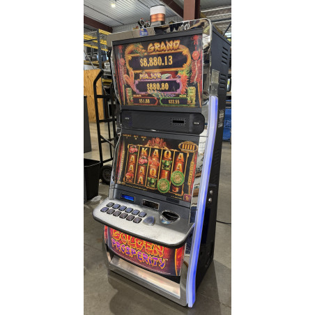 Aristocrat Golden Prosperity Slot Machine 1¢ Penny Casino Game Dual Screen